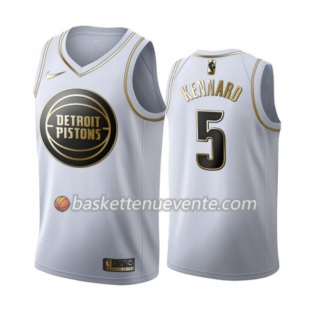 Maillot Basket Detroit Pistons Luke Kennard 5 2019-20 Nike Blanc Golden Edition Swingman - Homme